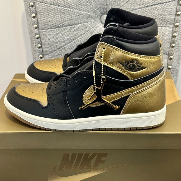 Nike Other - Nike Air Jordan 1 Retro High OG Black Metallic Gold Mens Size 8.5 DZ5485-071 New
